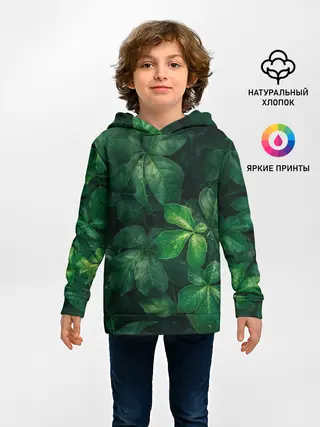 Детское худи / Тропическая листва | Тропики
