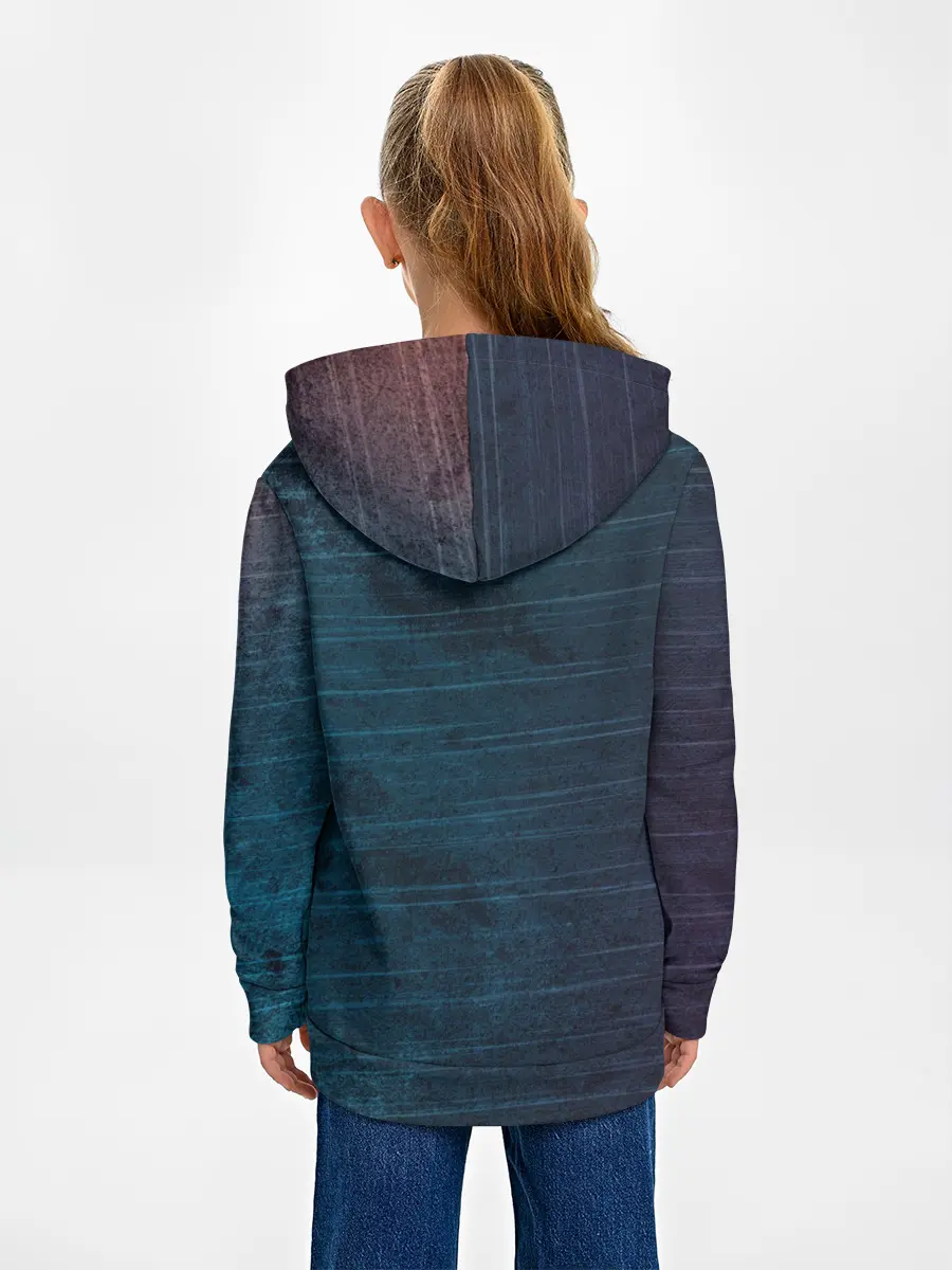 Детское худи / Texture. Blue Ripples