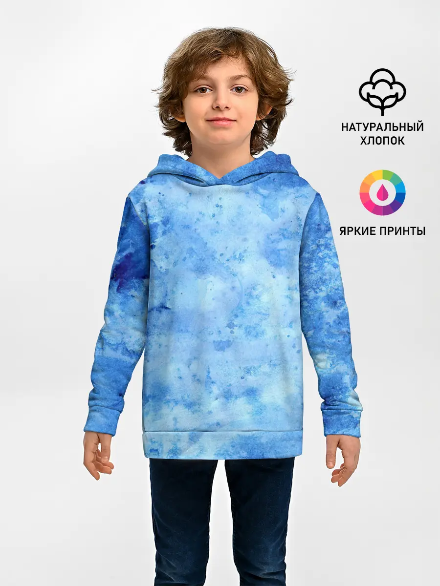 Детское худи / Красочная синева