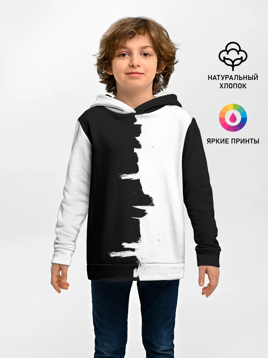 Детское худи / Черным по белому