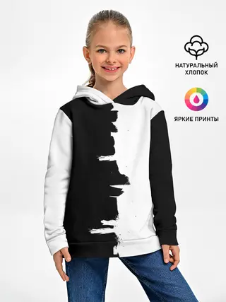 Детское худи / Черным по белому
