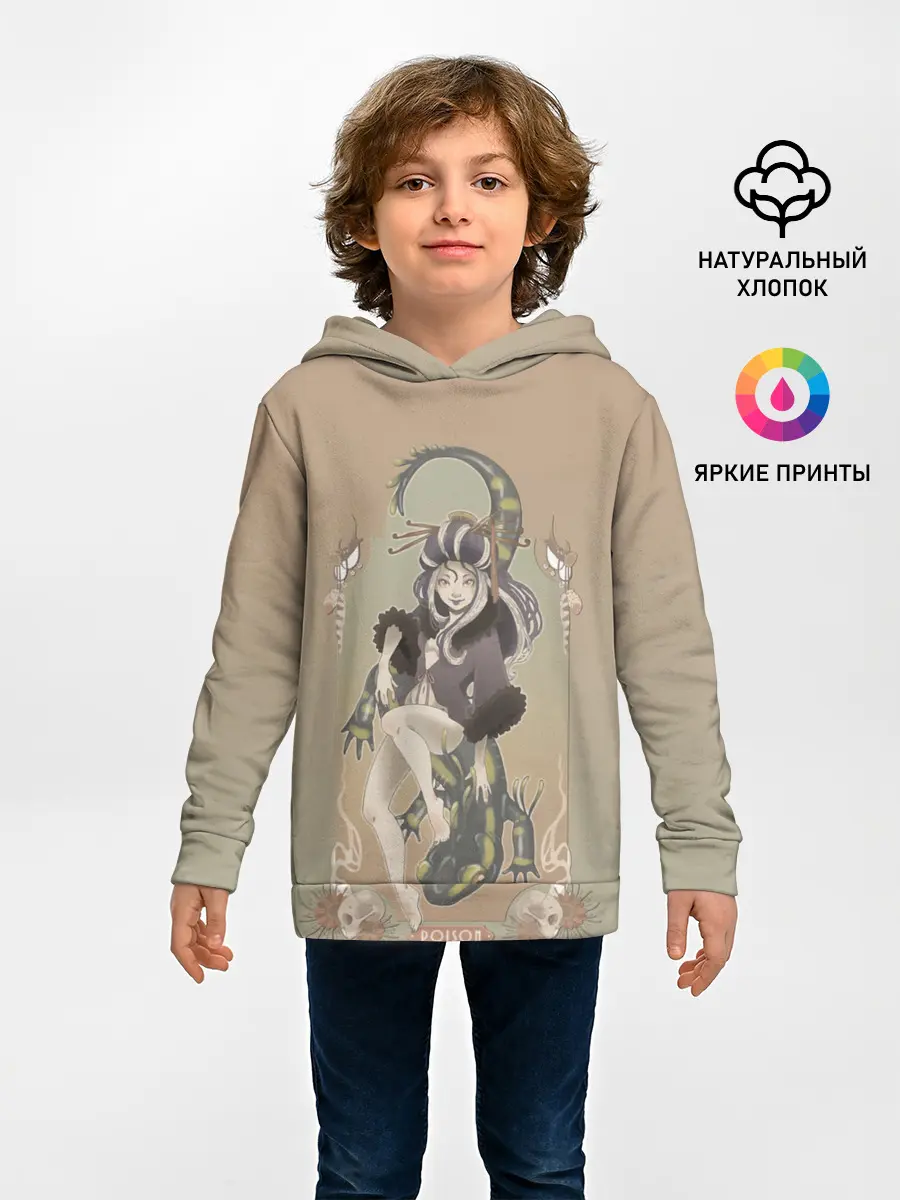 Детское худи / Девушка ящерица