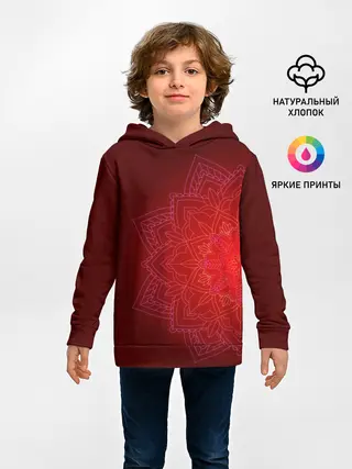 Детское худи / Красная мандала