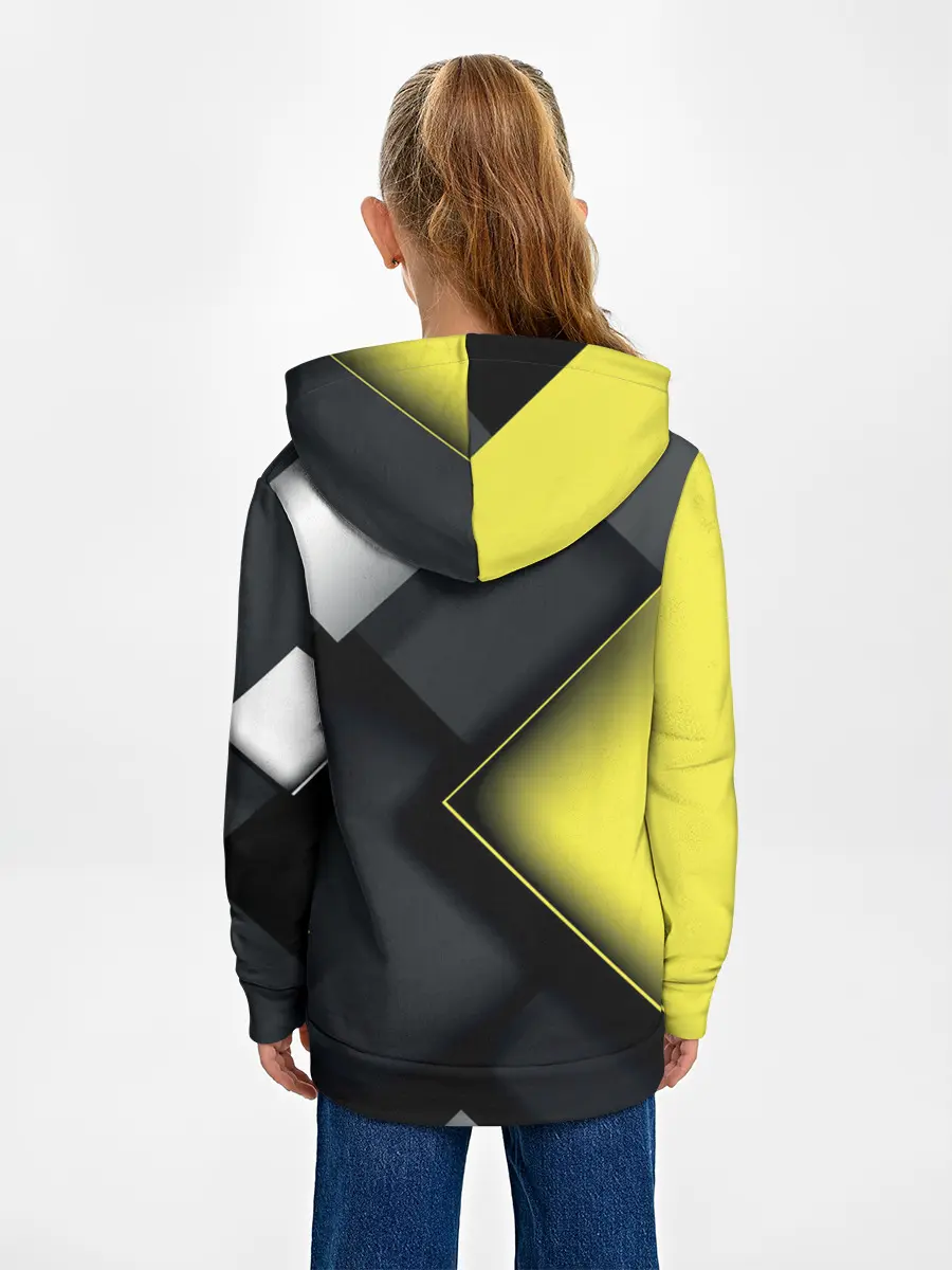 Детское худи / Желто черный ромб