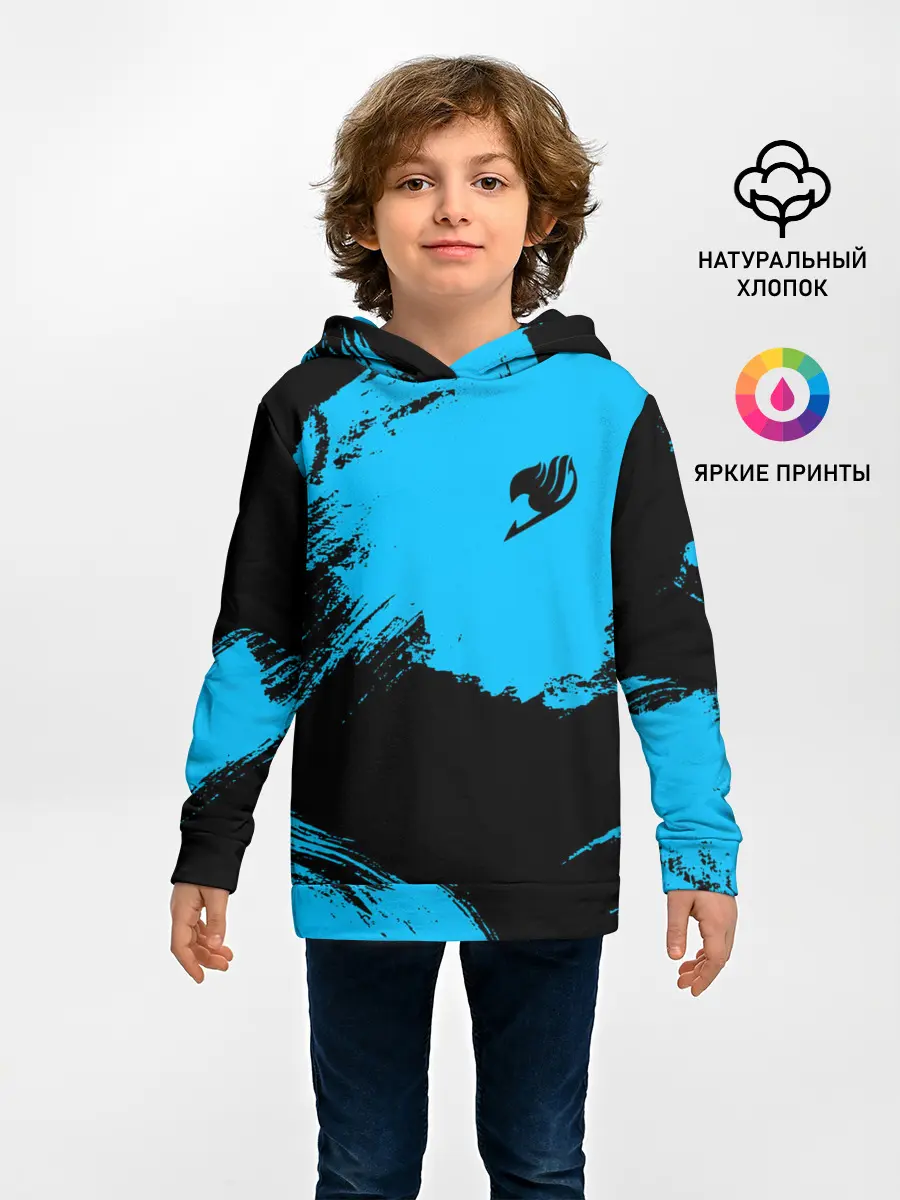 Детское худи / Хвост Феи синие мазки