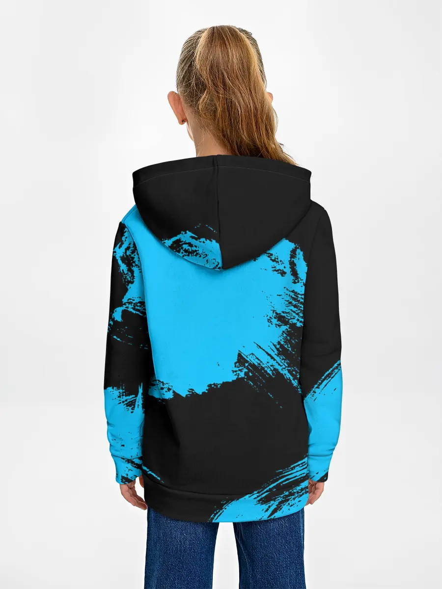 Детское худи / Хвост Феи синие мазки