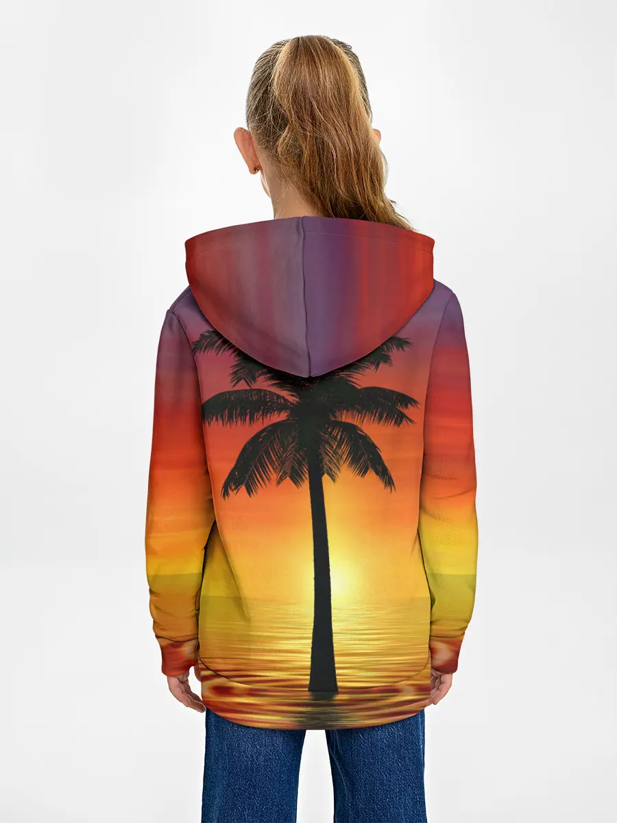 Детское худи / ТРОПИЧЕСКИЕ ПАЛЬМЫ.