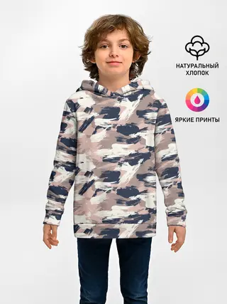 Детское худи / Кремовый камуфляж