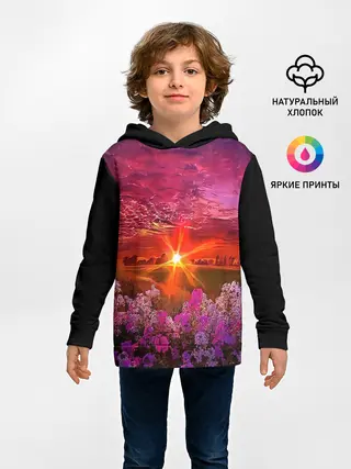 Детское худи / МАЛИНОВЫЙ ЗАКАТ