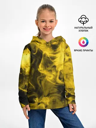 Детское худи / Желтый Неоновый Дым
