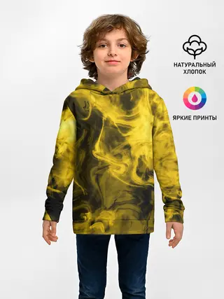Детское худи / Желтый Неоновый Дым