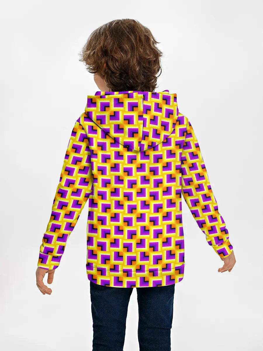 Детское худи / Фон с квадратами