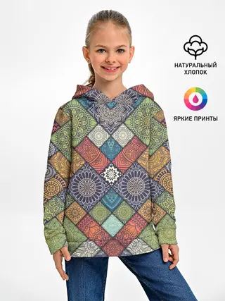 Детское худи / ЛОСКУТНАЯ ВЫШИВКА