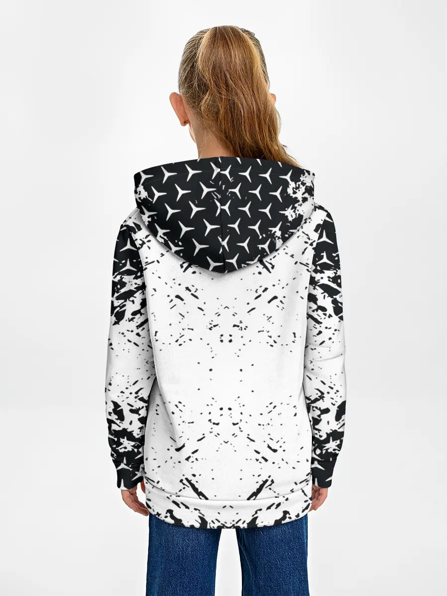 Детское худи / Mercedes | брызги красок,