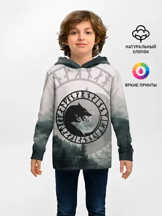 Детское худи / FENRIR | РУНЫ | RUNES