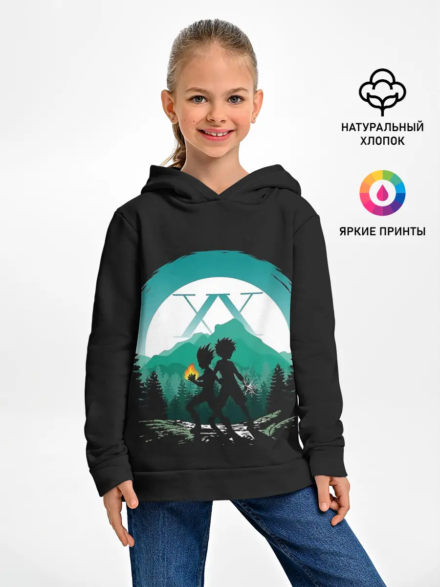 Детское худи / HH в круге бирюзовом