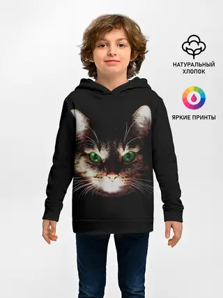 Детское худи / Зеленоглазый кот