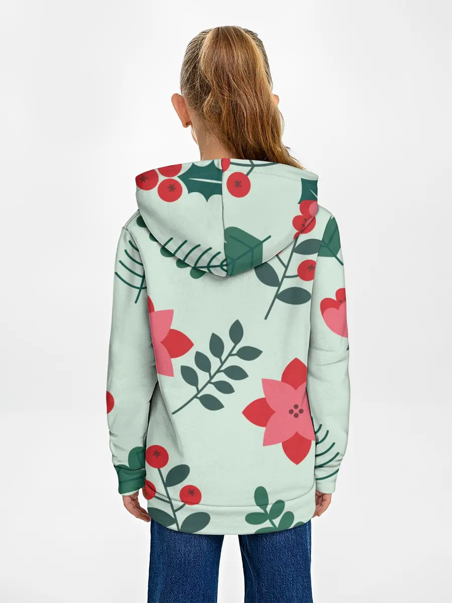 Детское худи / цветы, ягоды, листья