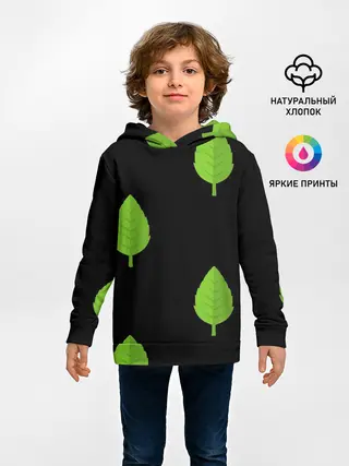 Детское худи / Птица и листочек