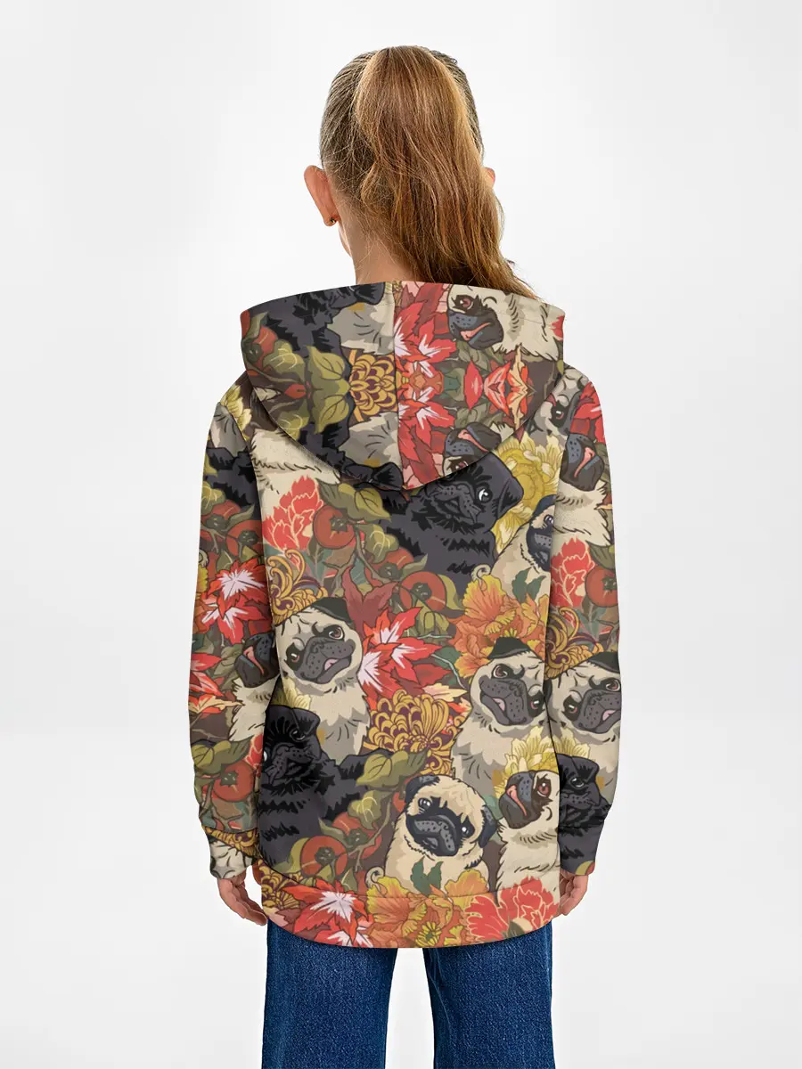 Детское худи / Мопсики | Цветочки