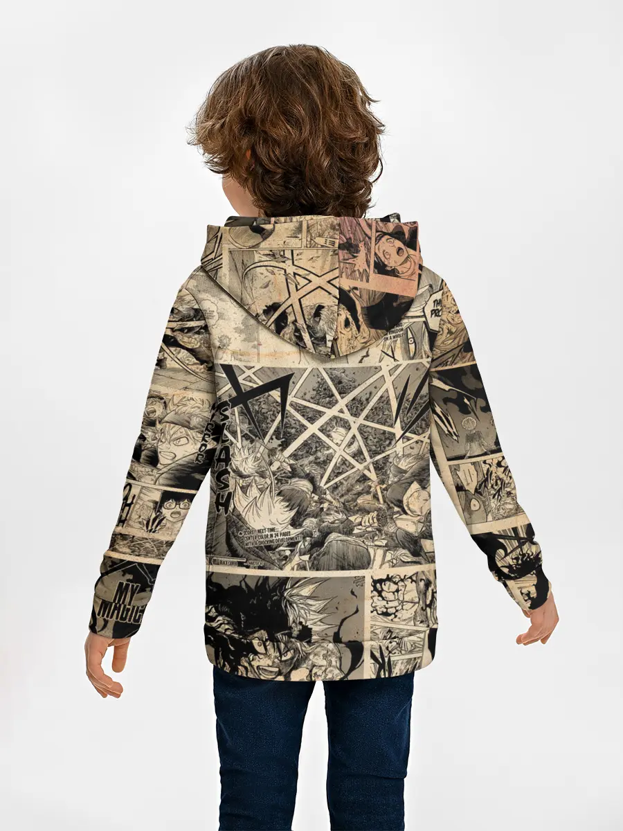 Детское худи / Черный Клевер