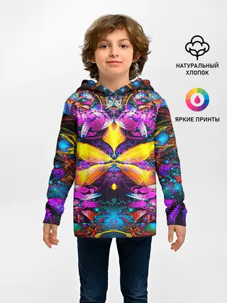 Детское худи / ФРАКТАЛЬНЫЕ ЦВЕТЫ