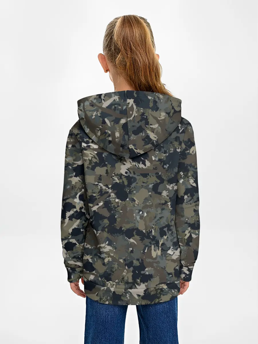 Детское худи / Камуфляж с кабаном