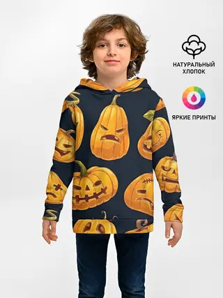 Детское худи / Праздничные тыквы