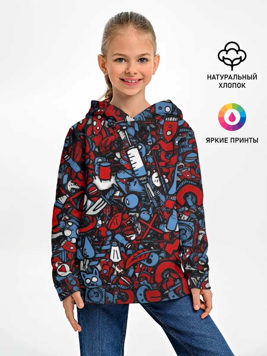 Детское худи / RedBlue stikers
