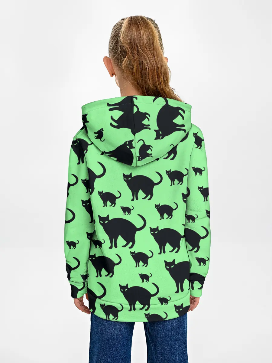 Детское худи / Кошки черные