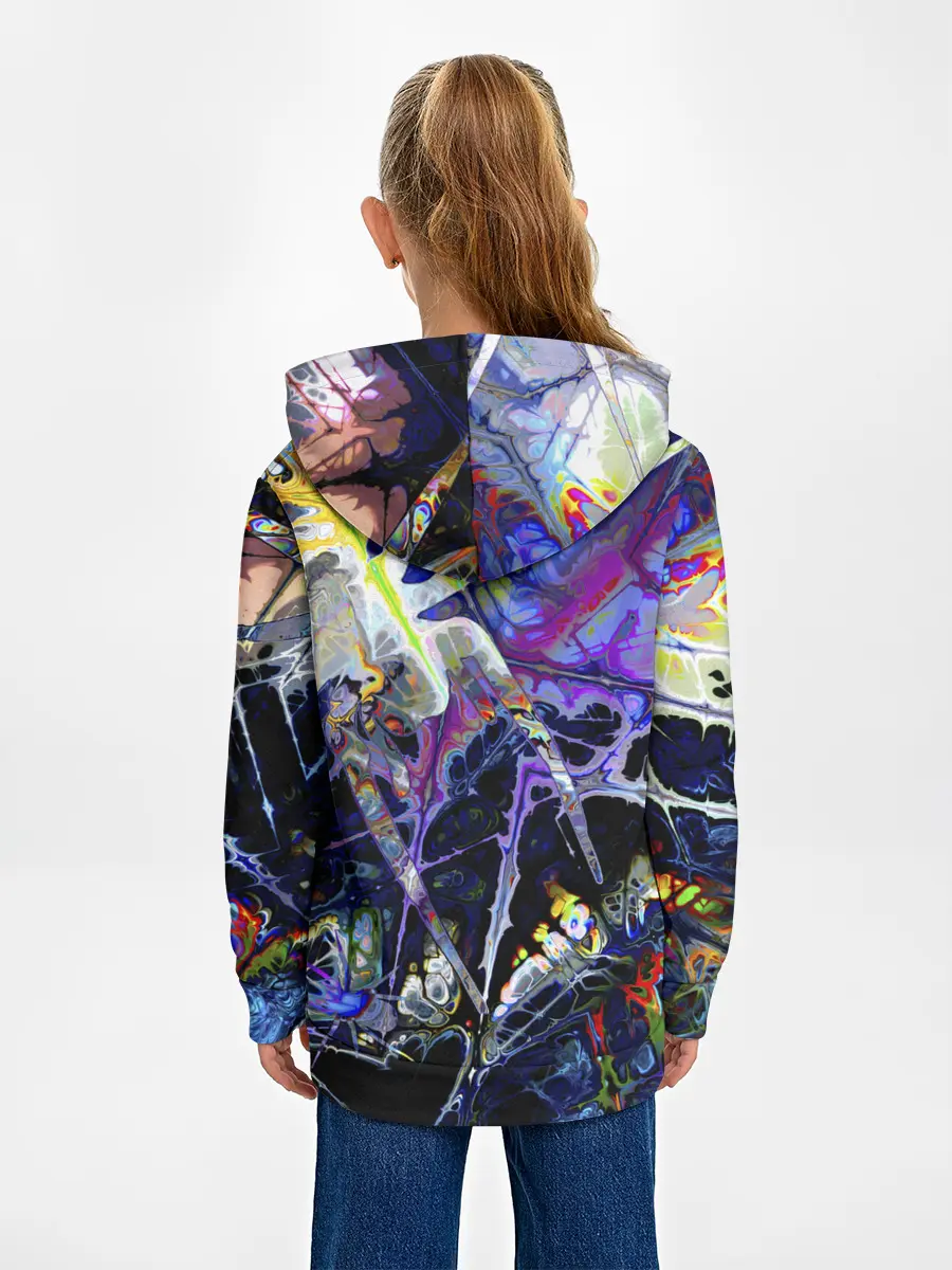 Детское худи / Gasoline stains abstraction