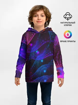 Детское худи / NEON FRACTAL