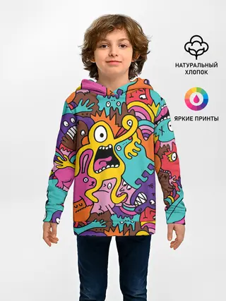 Детское худи / crazy abstraction