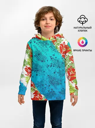 Детское худи / ЛЕТНИЕ КРАСКИ | ТРОПИКИ / SUMMER / МОРЕ