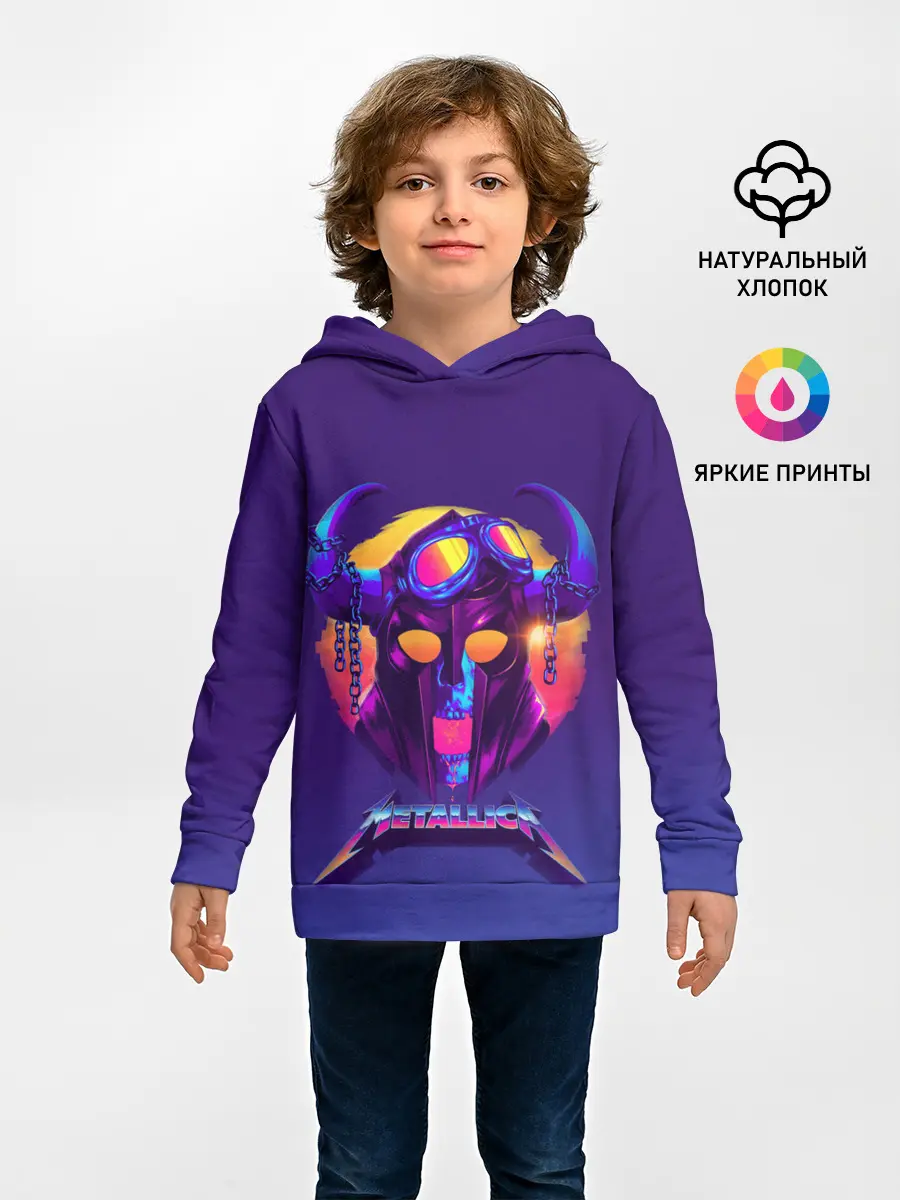 Детское худи / Metallica Neon