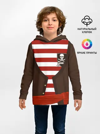 Детское худи / Костюм пирата в красную полоску