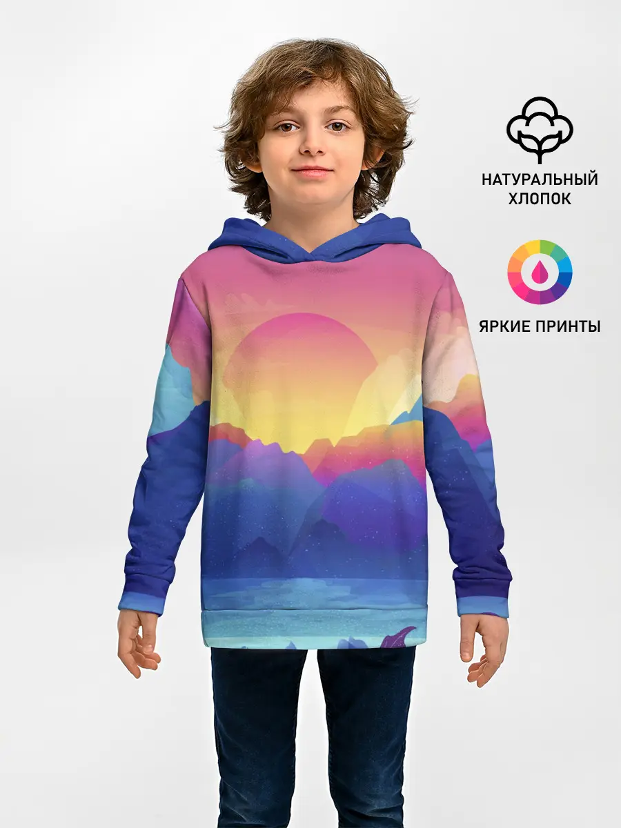 Детское худи / Красочные Горы