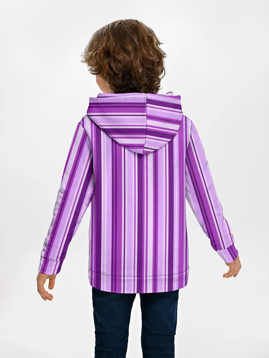 Детское худи / Фиолетово-чёрные полосы