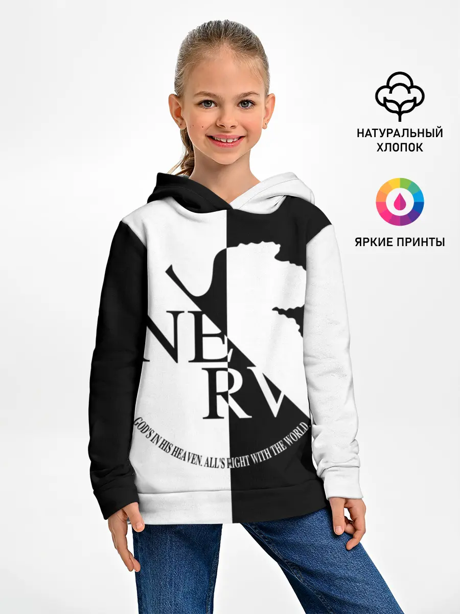 Детское худи / Nerv black and white