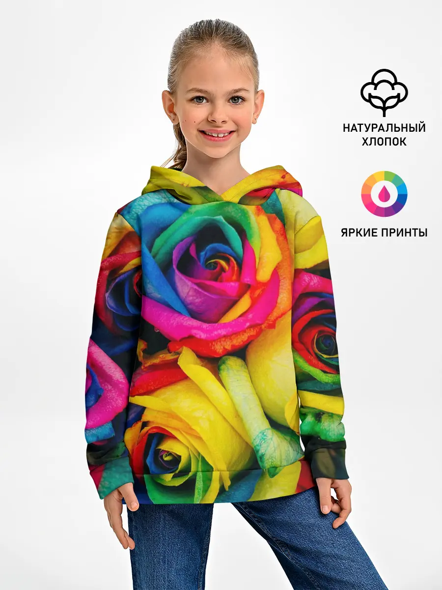 Детское худи / Разноцветные розы