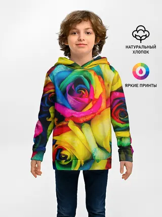 Детское худи / Разноцветные розы