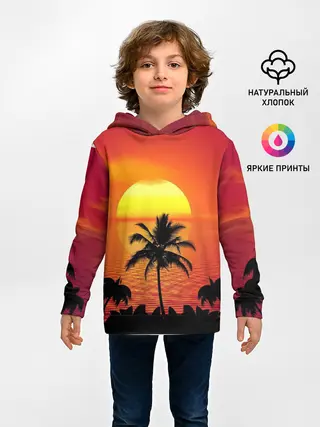 Детское худи / Пальмы на фоне моря