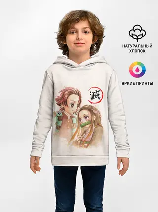 Детское худи / Танджиро и Незуко Kimetsu no Yaiba