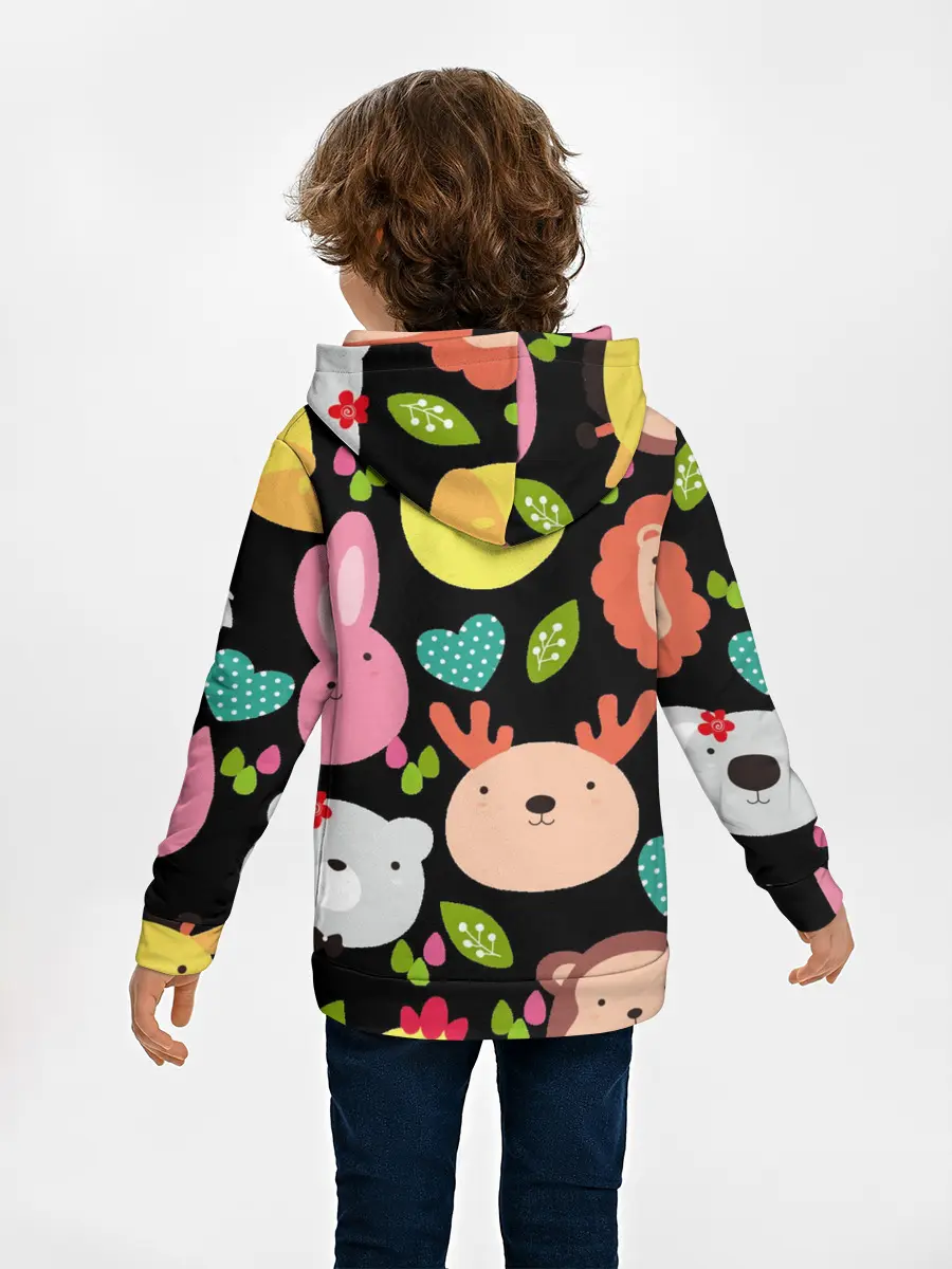 Детское худи / Головы милых животных