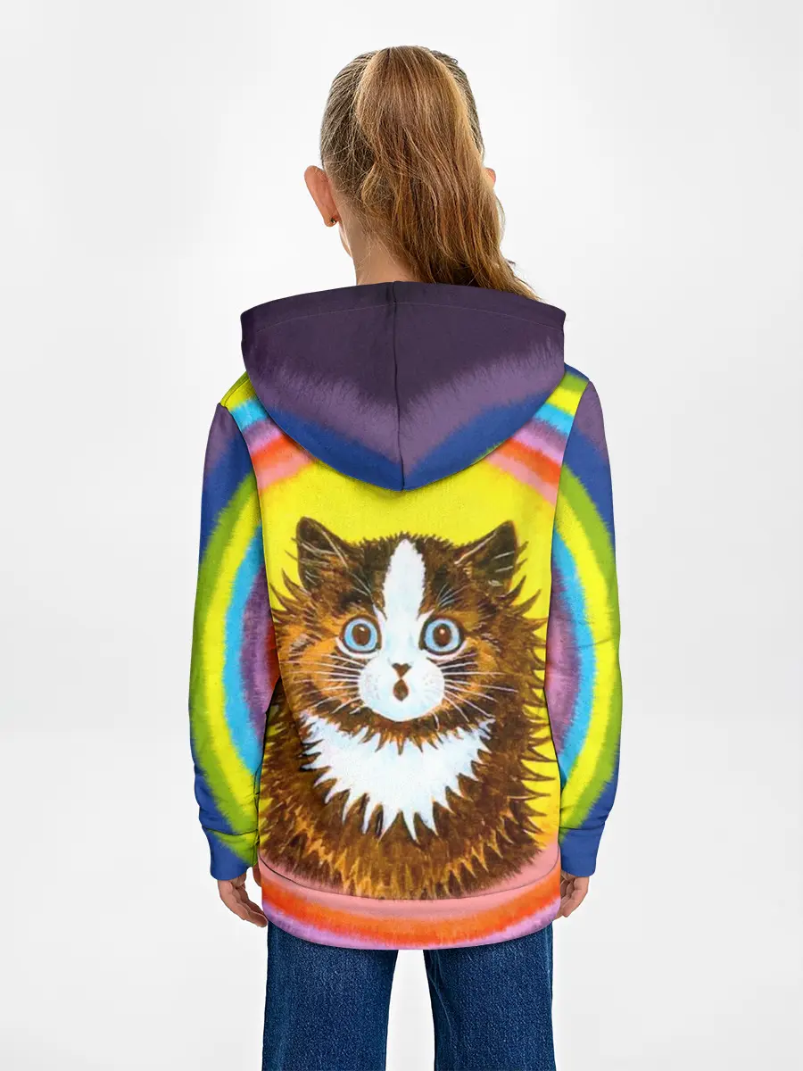 Детское худи / Радужный кот Луиса Уэйна