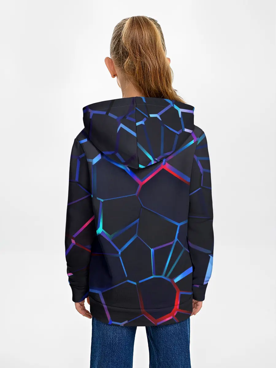 Детское худи / Неоновые 3D плиты | Неоновые плиты