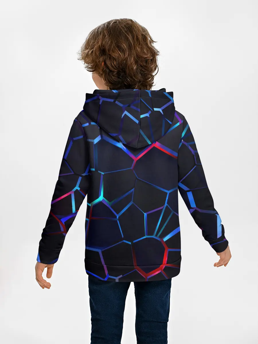 Детское худи / Неоновые 3D плиты | Неоновые плиты