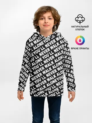 Детское худи / YNWA ЧБ