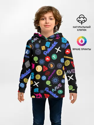 Детское худи / BITCOIN PATTERN | БИТКОИН