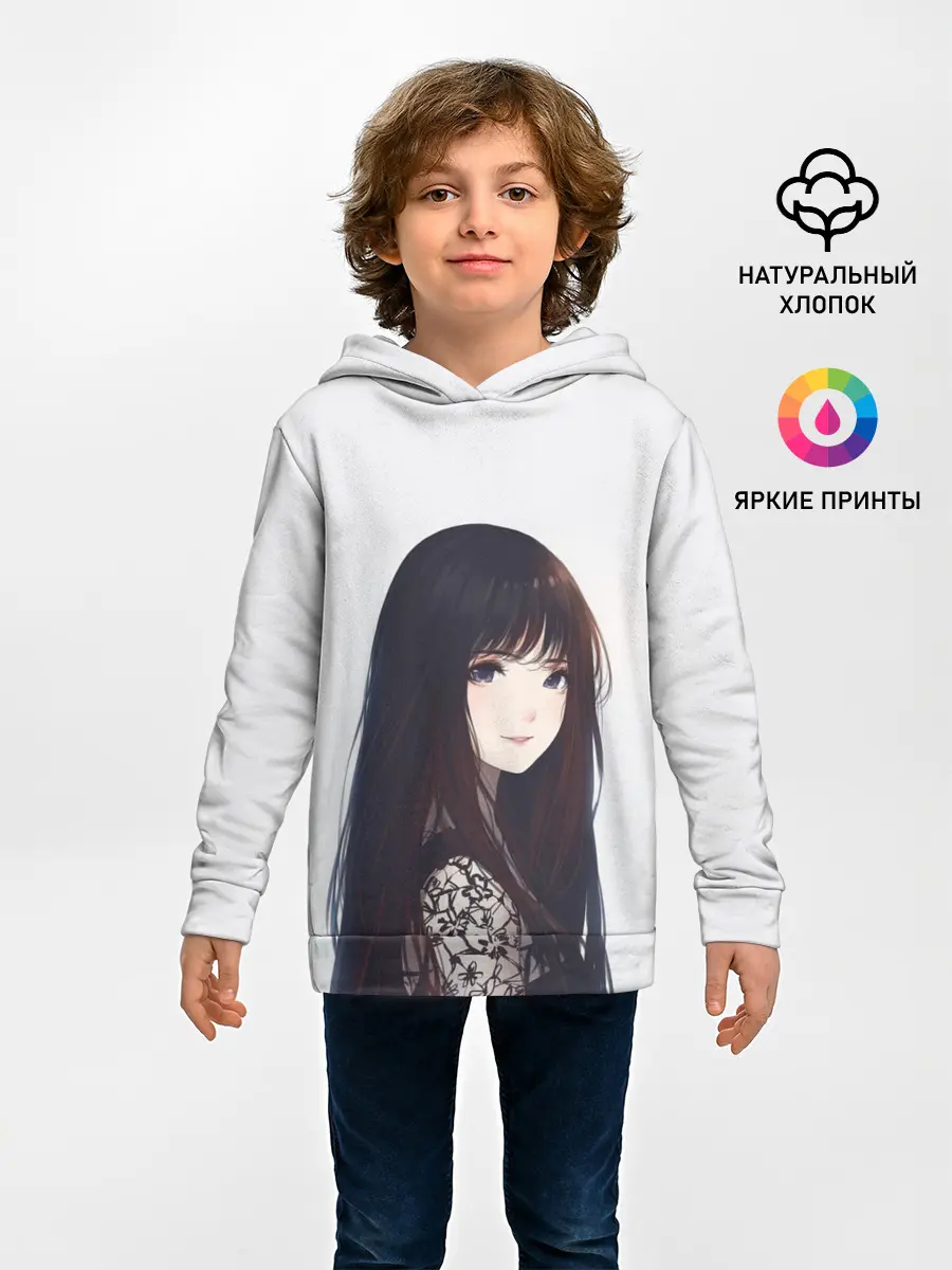 Детское худи / Красивая аниме девушка